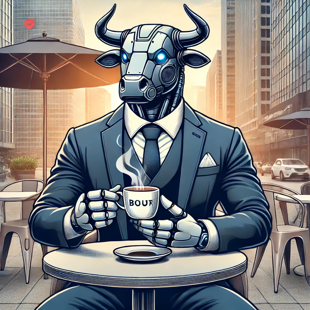 DALL·E-2025-02-09-17.27.11-A-futuristic-robotic-bull-wearing-a-business-suit-similar-to-the-logo-design-sitting-at-a-modern-outdoor-cafe-table.-The-robot-is-holding-a-coffee-c Início