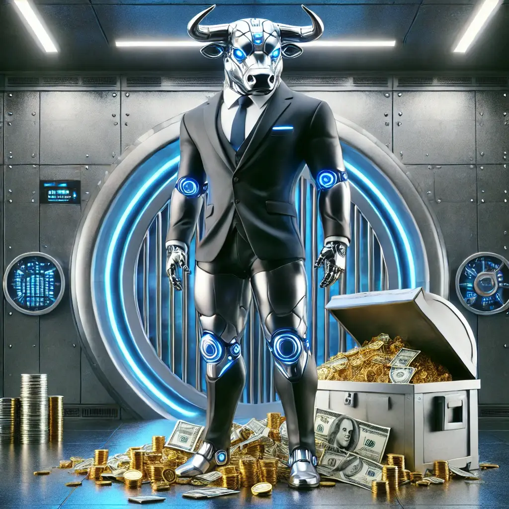 DALL·E-2025-02-09-17.28.39-A-futuristic-robotic-bull-wearing-a-business-suit-standing-in-a-protective-stance-over-a-pile-of-money-and-gold-coins.-The-robot-has-a-confident-and- Início